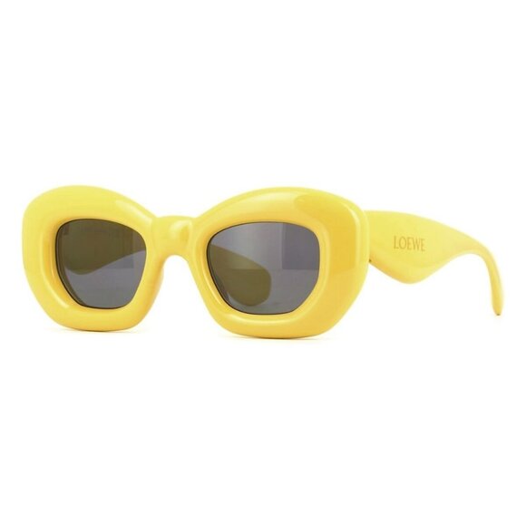 A2721Z New LOEWE Inflated Yellow Cat Eye LW40117I 39A Sunglasses Women - Picture 1 of 4